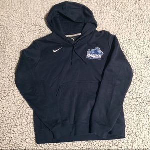 Navy blue sweater with hoodie Sport